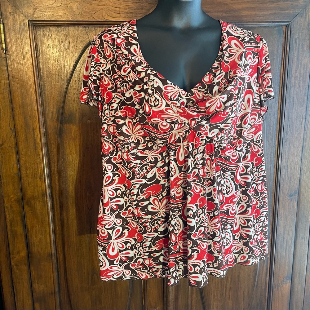 Venezia (26/28W) print short sleeve top